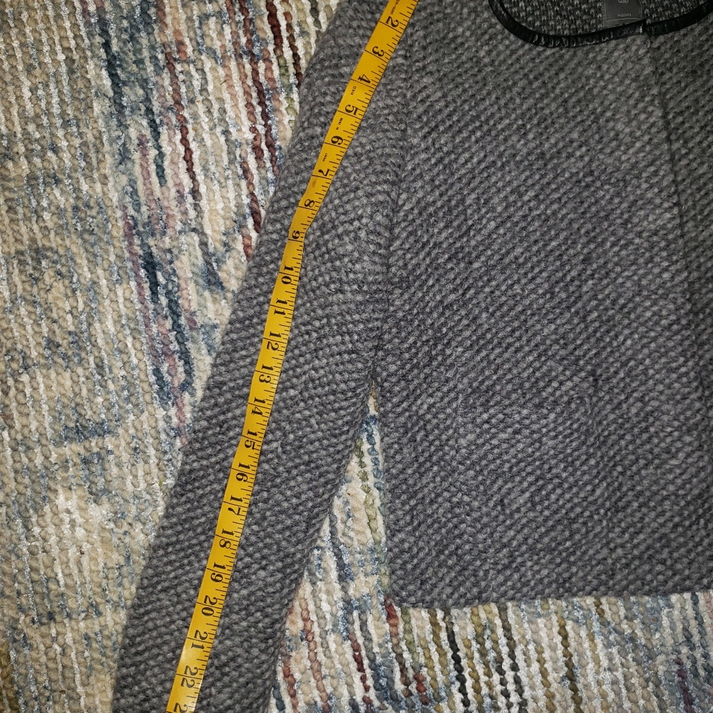 NWT GAP Wool/ Faux Leather Trimmed Jkt Size 6 - Picture 7 of 10